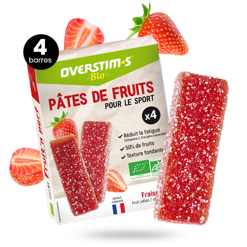 Pâte de fruits BIO Overstim Fraise x4 - Esprit Padel Shop