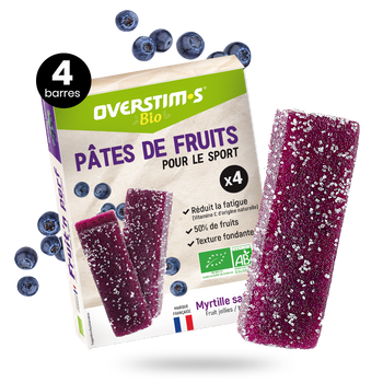 Pâte de fruits BIO Overstim Myrtille x4 - Esprit Padel Shop