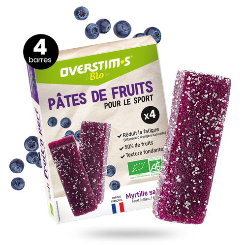 Pâte de fruits BIO Overstim Myrtille x4 - Esprit Padel Shop