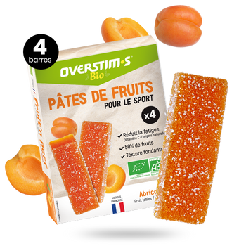 Pâte de fruits BIO Overstim.s Abricot x4 - Esprit Padel Shop