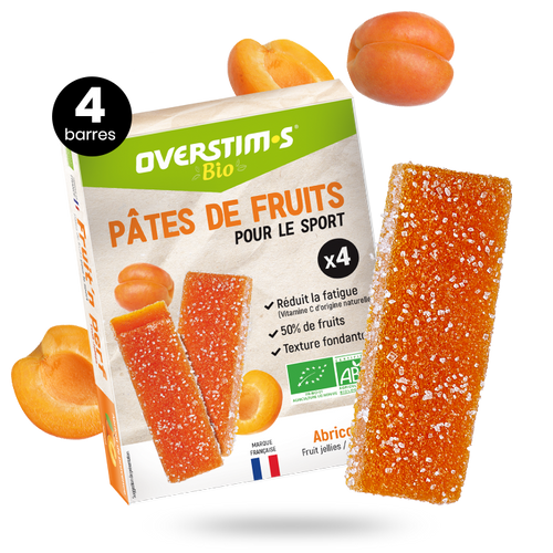 Pâte de fruits BIO Overstim.s Abricot x4 - Esprit Padel Shop