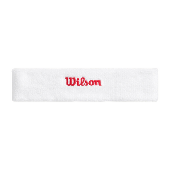 Wilson OS Frottee-Stirnband Weiß/Rot - Esprit Padel Shop