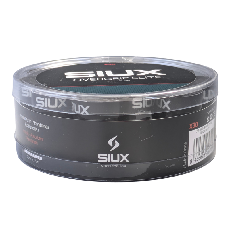 Boîte de 30 Surgrips Siux Elite Noir/Blanc - Esprit Padel Shop
