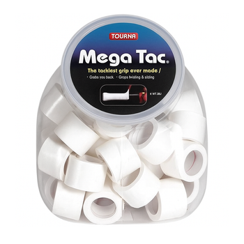 Box of 36 Tourna Mega Tac White overgrips - Esprit Padel Shop