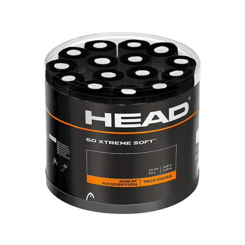 Förpackning med 60 overgrips Head Xtreme svarta - Esprit Padel Shop