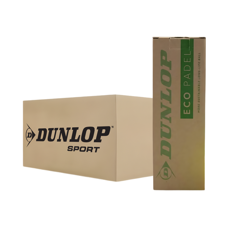 Carton de 24 tubes de balles Dunlop Eco Padel - Esprit Padel Shop