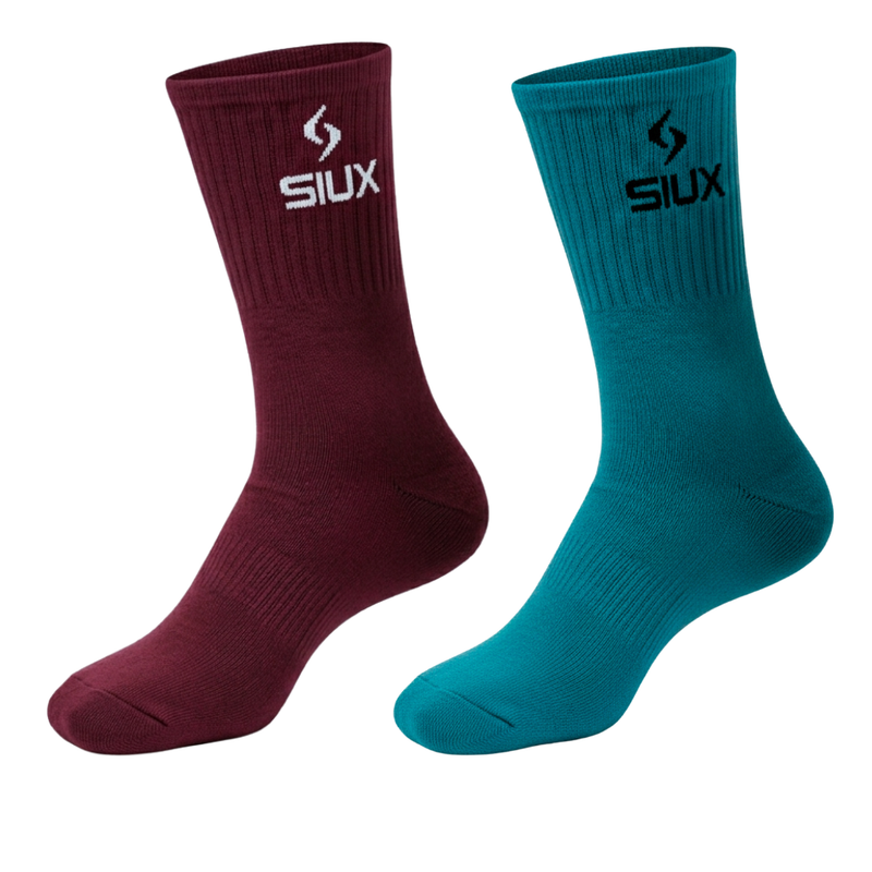 Chaussettes Siux Groove High Bleu/Bordeaux x2 - Esprit Padel Shop