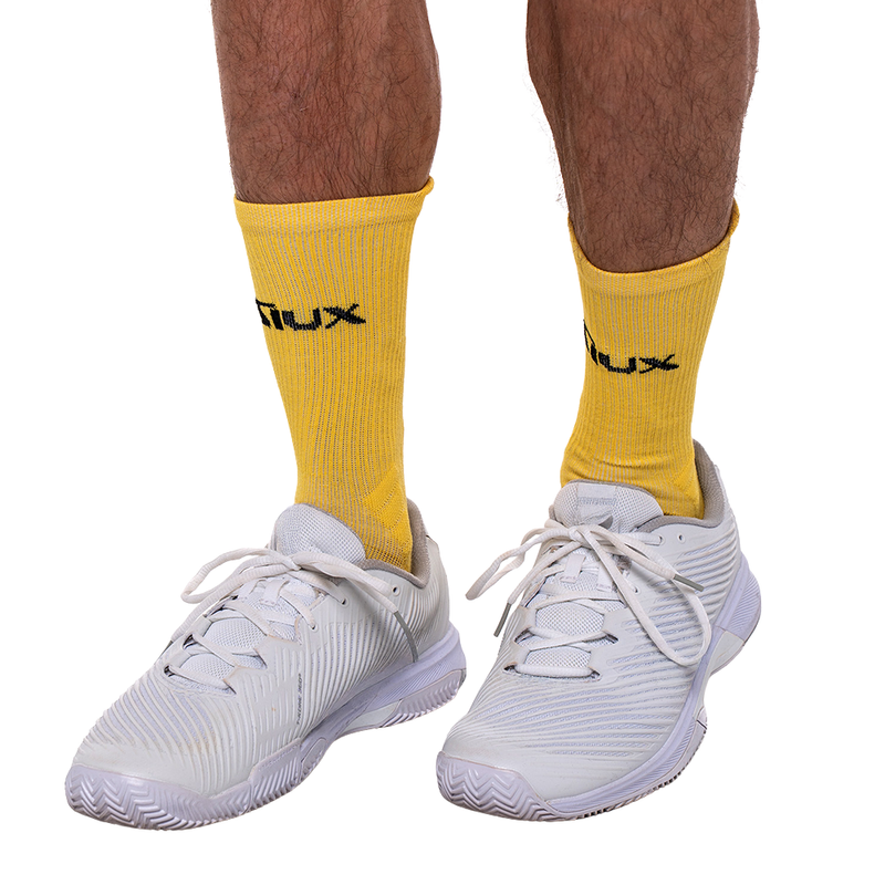 Chaussettes Siux Reveal High Blanc/Jaune x2 - Esprit Padel Shop