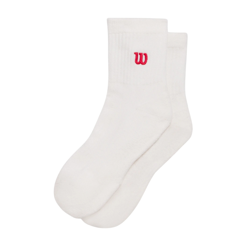 Chaussettes Wilson Quarter-Lenght Blanc/Rouge - Esprit Padel Shop