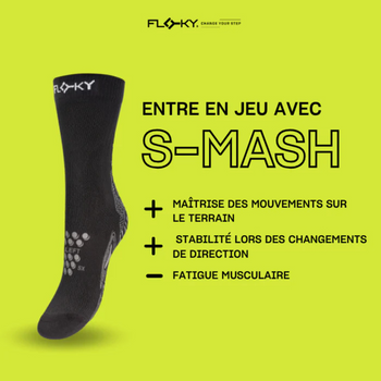 Chaussettes de compression Floky S-Mash Blanc - Esprit Padel Shop