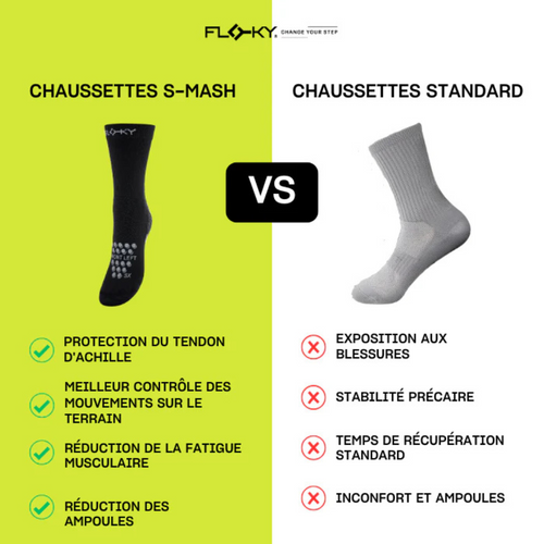 Chaussettes de compression Floky S-Mash Blanc - Esprit Padel Shop