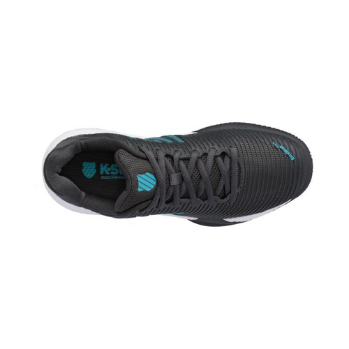 Chaussures de padel Junior K-Swiss Hypercourt EXP 2HB Noir/Bleu Haut - Esprit Padel Shop