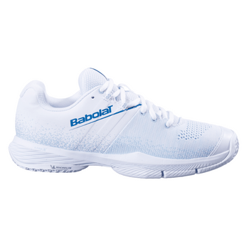 Chaussures de padel Femme Babolat Sensa Blanc/Bleu - Esprit Padel Shop