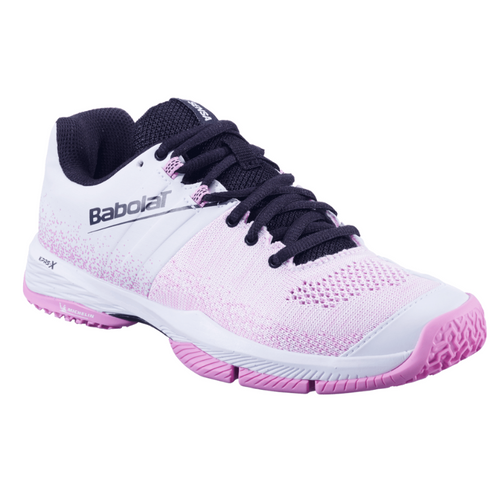 Chaussures de padel Femme Babolat Sensa Blanc/Rose - Esprit Padel Shop