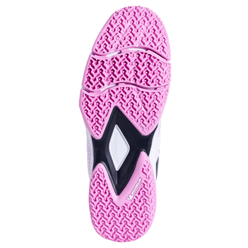 Chaussures de padel Femme Babolat Sensa Blanc/Rose - Esprit Padel Shop