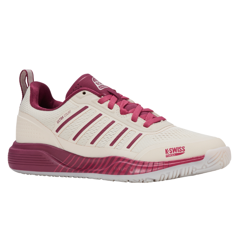 Chaussures de padel Femme K-Swiss Ultra Court Padel Blanc/Rose - Esprit Padel Shop