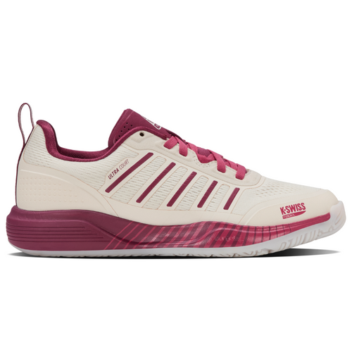 Chaussures de padel Femme K-Swiss Ultra Court Padel Blanc/Rose - Esprit Padel Shop