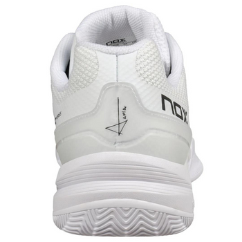Zapatillas de pádel para mujer Nox AT10 Pro blancas trasera - Esprit Padel Shop