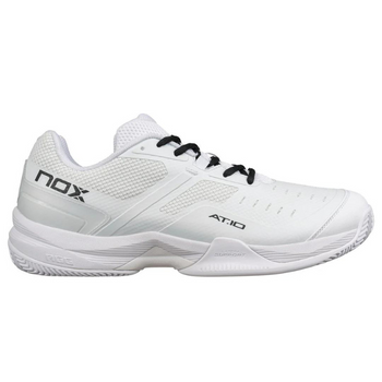 Zapatillas de pádel para mujer Nox AT10 Pro blancas de lado - Esprit Padel Shop
