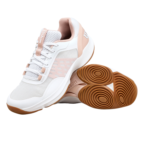 Chaussures de padel Femme Wilson Hurakn Pro V2 Blanc/Rose- Esprit Padel Shop