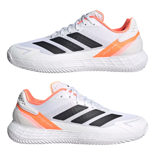 Chaussures de padel Homme Adidas Defiant Speed 2 Blanc/Orange - Esprit Padel Shop