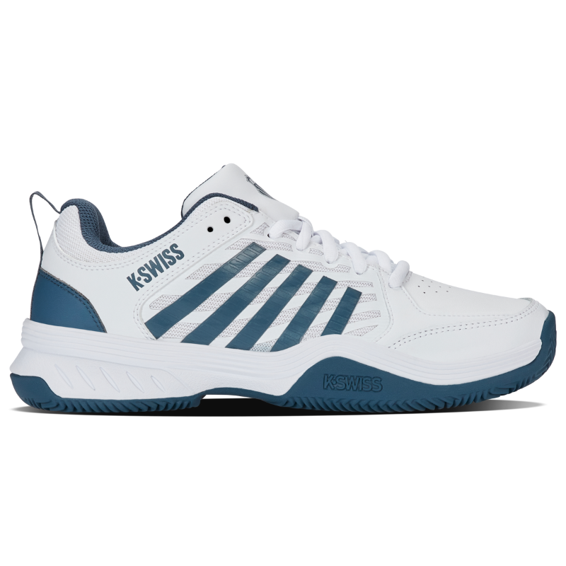 Chaussures de padel K-Swiss Court Express 2 Clay Blanc/Bleu - Esprit Padel Shop