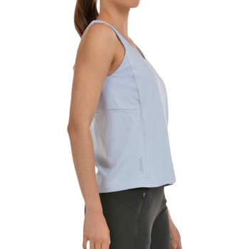 Camiseta de tirantes Bullpadel Osoro gris para mujer de lado - Esprit Padel Shop