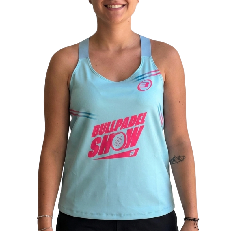 Débardeur Bullpadel Show Bleu Femme - Esprit Padel Shop