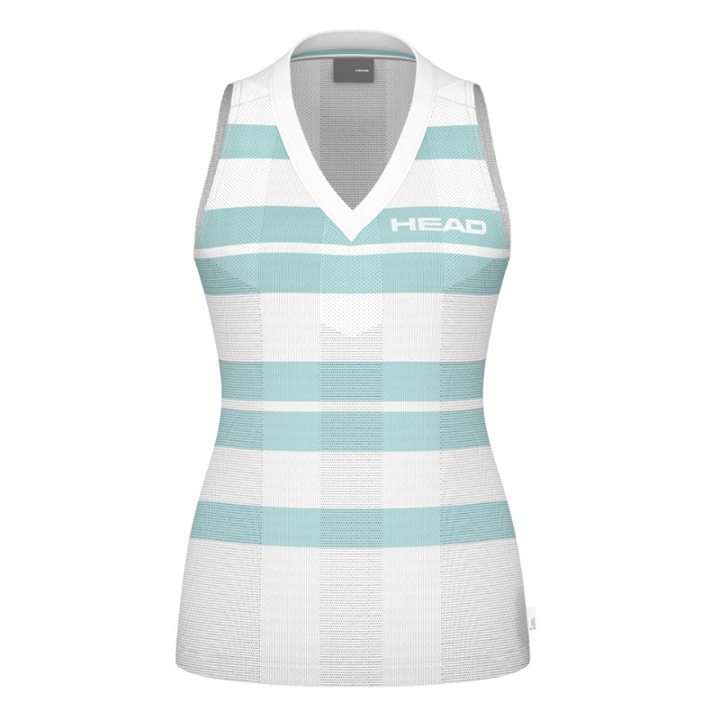 Débardeur Head Performance Tank Top Blanc/Bleu Femme - Esprit Padel Shop