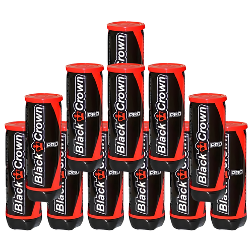 Pack de 12 tubes de balles Black Crown Pro - Esprit Padel Shop