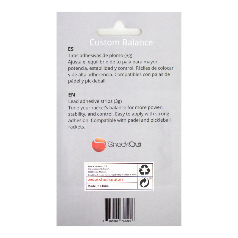 Poids de tête de raquettes Shockout Gravity + - Esprit Padel Shop