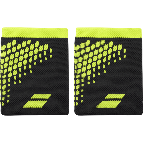 Babolat Jumbo Logo Black/Yellow 2026 Wristbands - Esprit Padel Shop