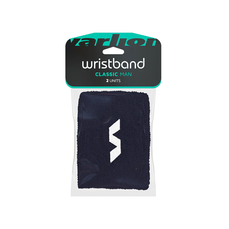 Poignets éponge Varlion Classic Long Bleu Marine - Esprit Padel Shop
