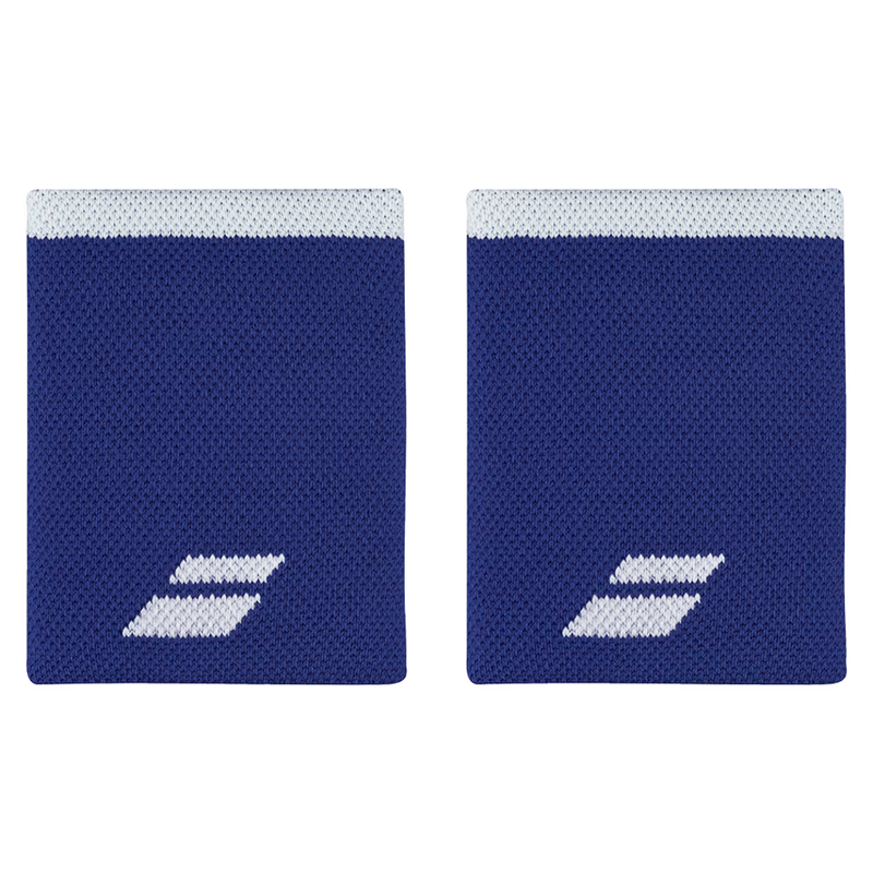 Poignets Éponge Babolat Logo Jumbo Bleu/Blanc 2024 - Esprit Padel Shop