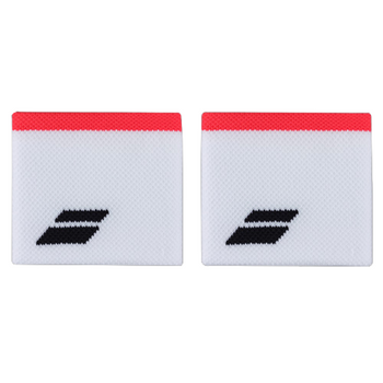 Poignets Éponge Babolat Logo Jumbo Court Blanc/Rose 2024 - Esprit Padel Shop