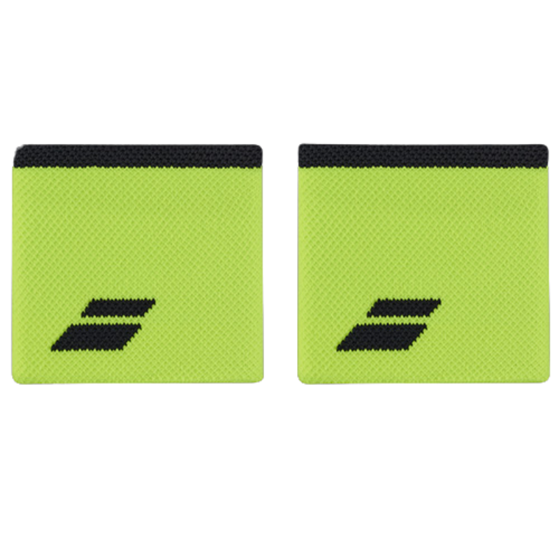 Poignets Éponge Babolat Logo Jumbo Court Jaune/Noir 2024 - Esprit Padel Shop