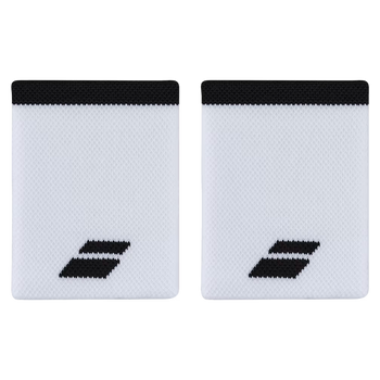 Babolat Jumbo Logo Terry Wristbands Black/White 2024 - Esprit Padel Shop