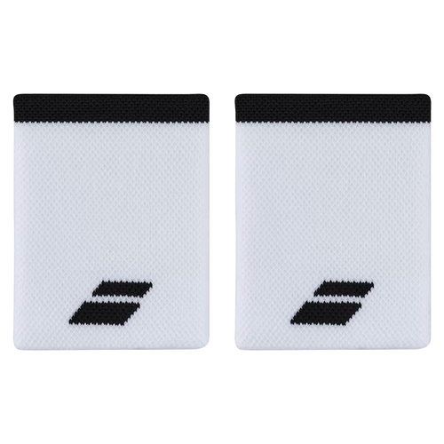 Babolat Jumbo Logo Terry Wristbands Black/White 2024 - Esprit Padel Shop