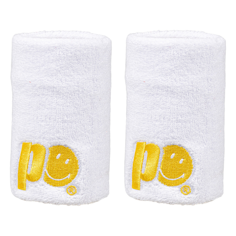 Poignets éponge Prince X Smiley Large Blanc x2 - Esprit Padel Shop