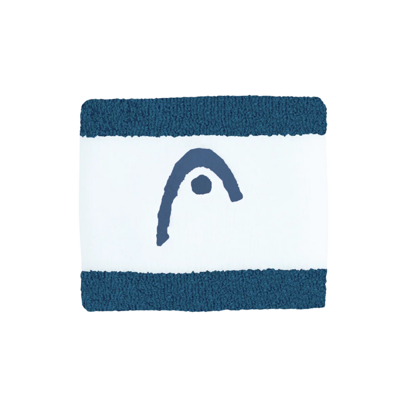 Poignets Éponge Head 2.5" Stripped Blanc/Bleu - Esprit Padel Shop