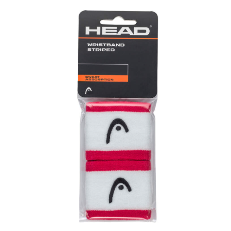 Poignets éponge Head Striped Blanc Rose - Esprit Padel Shop