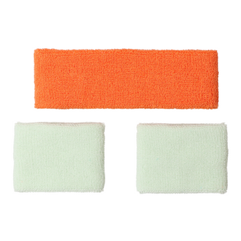 Osaka Orange/Green terry wristbands and headband - Esprit Padel Shop