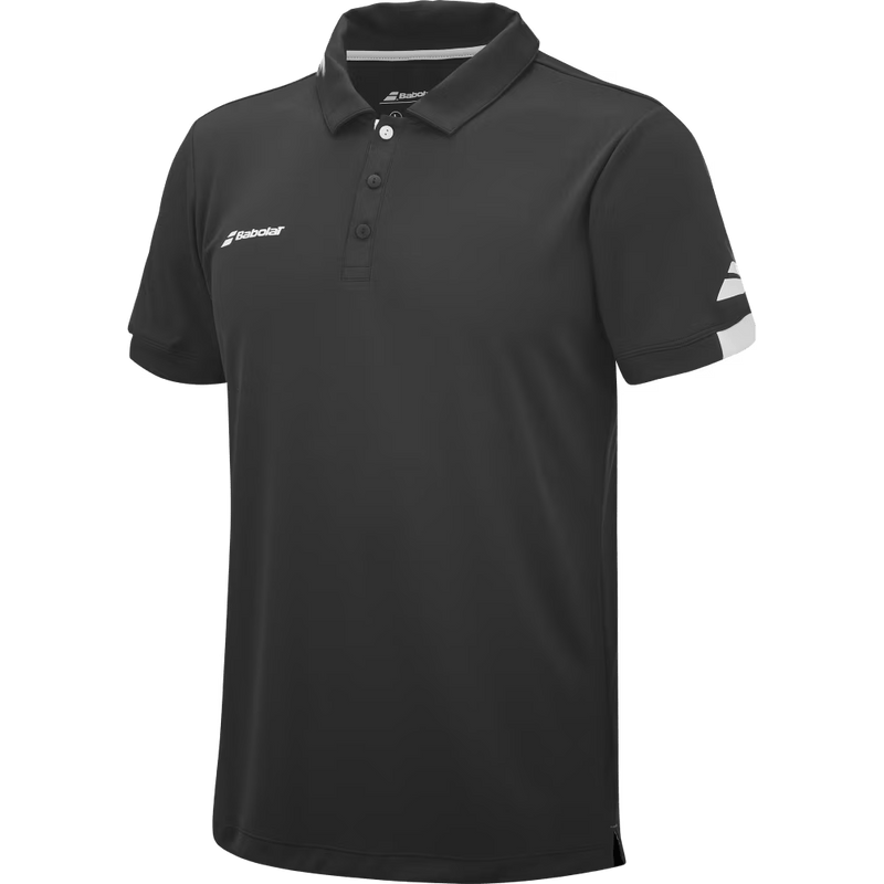 Polo Babolat Play Noir 2024 3q - Esprit Padel Shop