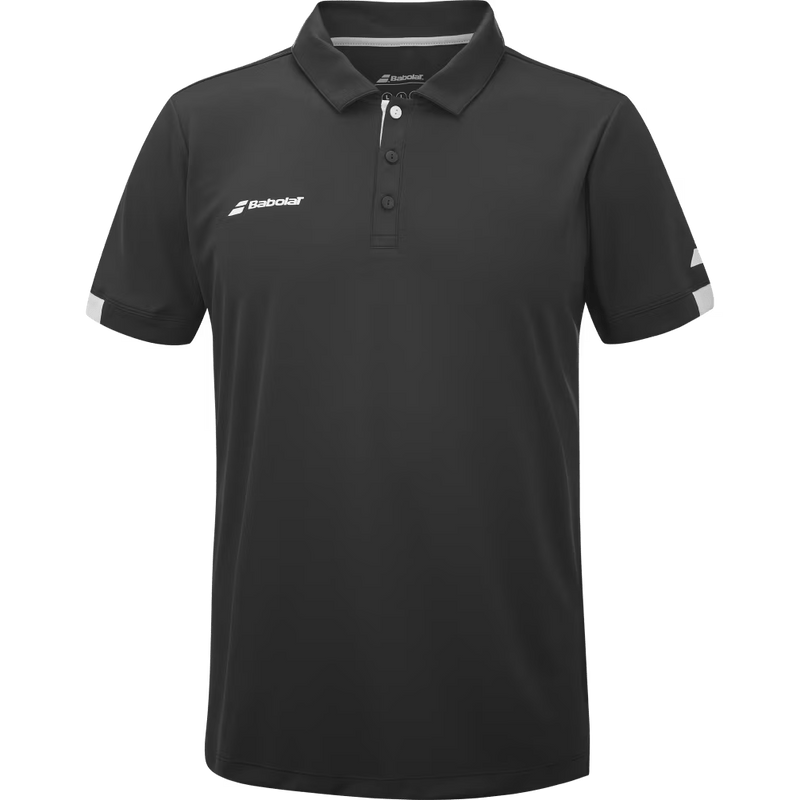 Polo Babolat Play Noir 2024 Face - Esprit Padel Shop