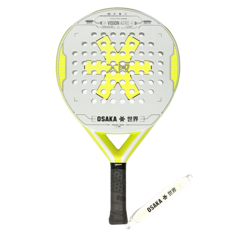 Raquette de padel Osaka Vision Aero Control Jaune Face - Esprit Padel Shop