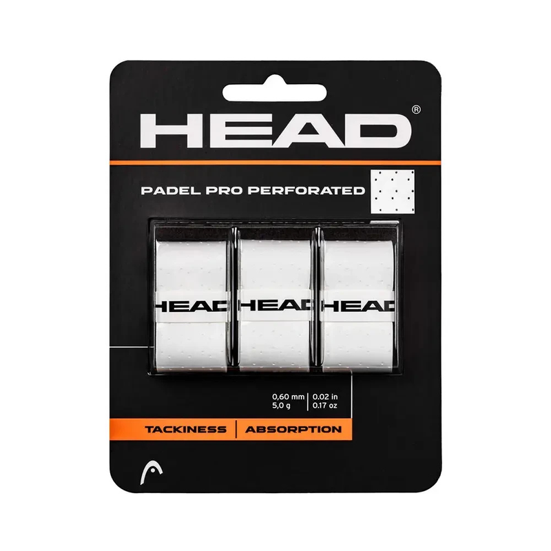 Surgrips Head Padel Pro Perforated Blanc x3 - Esprit Padel Shop