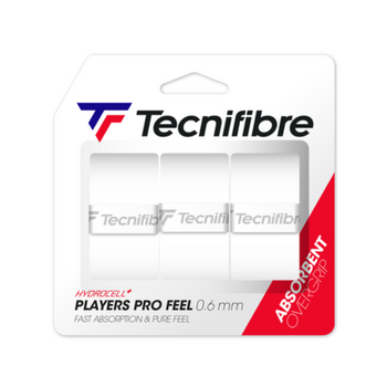 Tecnifibre Players Pro Feel x3 White overgrips - Esprit Padel Shop