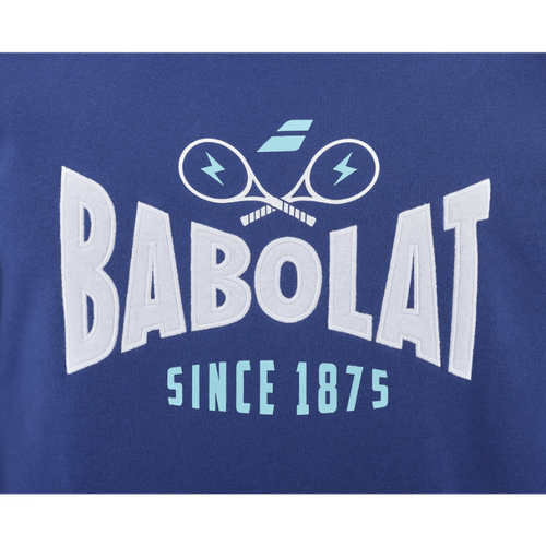Sudadera Babolat Exercice Hood Logo Azul Logo - Esprit Padel Shop