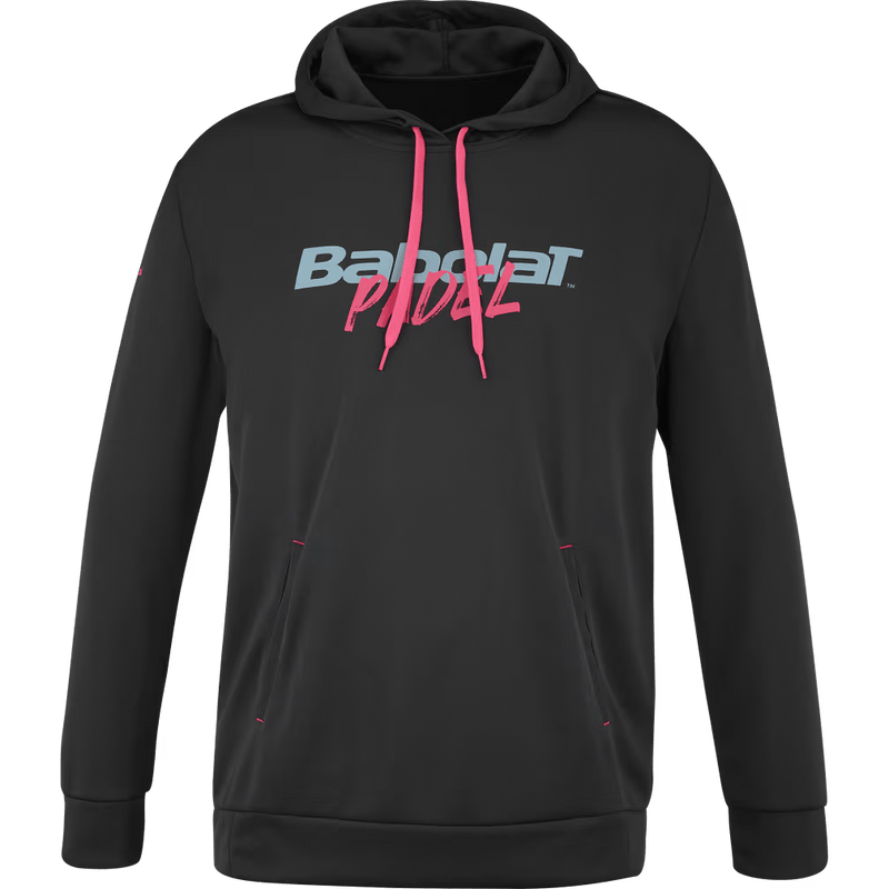 Sweat Babolat Padel Hood Noir 2024 Face - Esprit Padel Shop