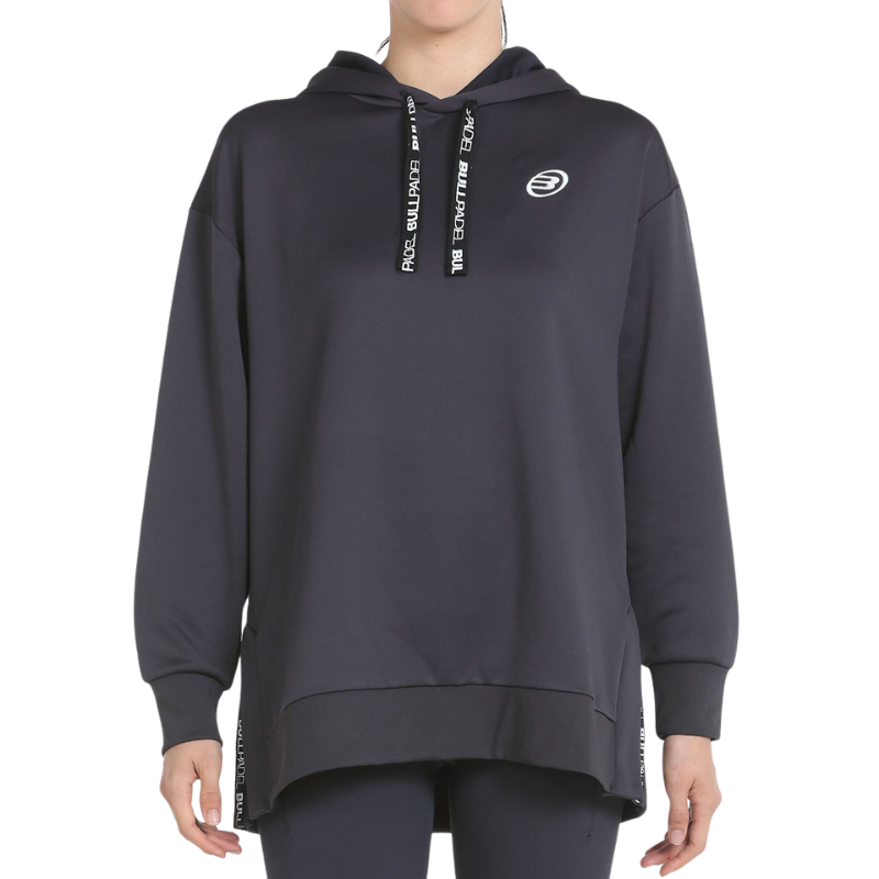 Sweat Bullpadel Nan Noir Femme Face - Esprit Padel Shop